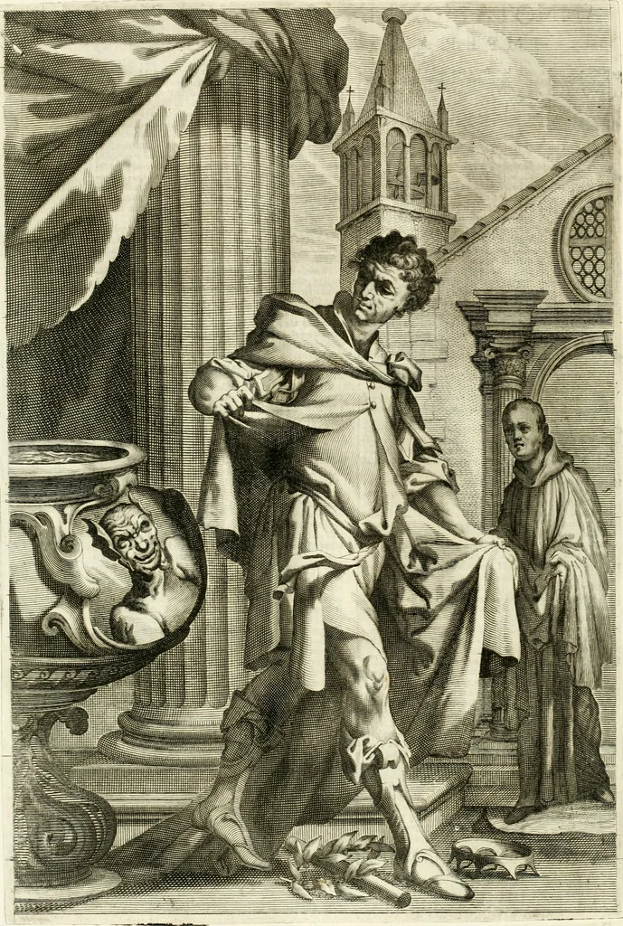 An illustration from Aquila Romana, ouero, Monarchia occidentale da Carlo Magno d'Occidente imperador primo : sino alla coronatione del glorioso Leopoldo Primo : tutti con le loro effigie dal naturale, aggiontiui li geroglifici ed allegorie, inuentione dell' autore, 1679, leaf 23