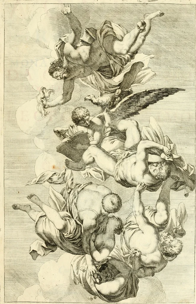 An illustration from Aquila Romana, ouero, Monarchia occidentale da Carlo Magno d'Occidente imperador primo : sino alla coronatione del glorioso Leopoldo Primo : tutti con le loro effigie dal naturale, aggiontiui li geroglifici ed allegorie, inuentione dell' autore, 1679, leaf 4