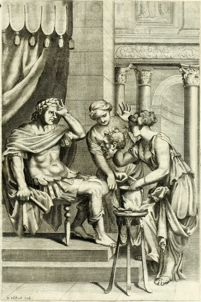 An illustration from Aquila Romana, ouero, Monarchia occidentale da Carlo Magno d'Occidente imperador primo : sino alla coronatione del glorioso Leopoldo Primo : tutti con le loro effigie dal naturale, aggiontiui li geroglifici ed allegorie, inuentione dell' autore, 1679, leaf 64