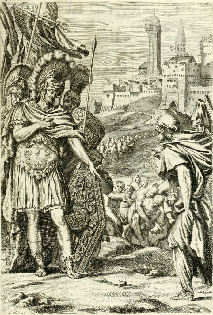 An illustration from Aquila Romana, ouero, Monarchia occidentale da Carlo Magno d'Occidente imperador primo : sino alla coronatione del glorioso Leopoldo Primo : tutti con le loro effigie dal naturale, aggiontiui li geroglifici ed allegorie, inuentione dell' autore, 1679, leaf 90