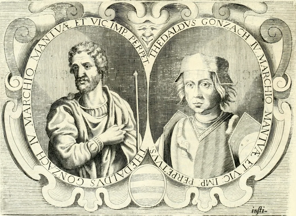 An illustration from Aquila Saxonica : sub qua imperatores Saxones ab Henrico Aucupe, vsquè ad Henricum Sanctum Occidentis imperatorem XV. elogiis, hieroglyphicis, numismatibus, insignibus, symbolis, imaginibus antiquis ad viuum exhibentur exculpti, & longa historiarum serie exarati : vt nihil relictum sit, quod prisci, vel hodierni habeant annales, sed diplomata, leges, indulta, genealogiae, donationes, priuilegia offeruntur congesta : accedit cuique Caesarum tractatus sacrolegalis & historicopoliticus ..., 1673, leaf 201