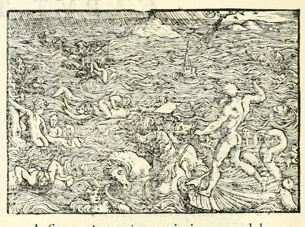 An illustration from Aquila Saxonica : sub qua imperatores Saxones ab Henrico Aucupe, vsquè ad Henricum Sanctum Occidentis imperatorem XV. elogiis, hieroglyphicis, numismatibus, insignibus, symbolis, imaginibus antiquis ad viuum exhibentur exculpti, & longa historiarum serie exarati : vt nihil relictum sit, quod prisci, vel hodierni habeant annales, sed diplomata, leges, indulta, genealogiae, donationes, priuilegia offeruntur congesta : accedit cuique Caesarum tractatus sacrolegalis & historicopoliticus ..., 1673, leaf 207