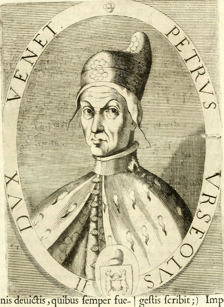 An illustration from Aquila Saxonica : sub qua imperatores Saxones ab Henrico Aucupe, vsquè ad Henricum Sanctum Occidentis imperatorem XV. elogiis, hieroglyphicis, numismatibus, insignibus, symbolis, imaginibus antiquis ad viuum exhibentur exculpti, & longa historiarum serie exarati : vt nihil relictum sit, quod prisci, vel hodierni habeant annales, sed diplomata, leges, indulta, genealogiae, donationes, priuilegia offeruntur congesta : accedit cuique Caesarum tractatus sacrolegalis & historicopoliticus ..., 1673, leaf 234