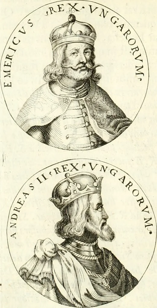 An illustration from Aquila Sueua, sub qua imperatores Sueui a Conrado III vsquè ad Conradum IV Occidentis imperatorem XXVII : elogiis, hieroglyphicis, numismatibus, insignibus, symbolis, imaginibus antiquis ad viuum exhibentur exculpti, & longa historiarum serie exarati : vt nihil relictum sit, quod prisci vel hodierni habeant annales, sed diplomata, leges, indulta, genealogiae, donationes, priuilegia offeruntur congesta : inseruntur et regum principumque imagines, nummi honorarij, castrenses, triumphales, votiui, missiles, &c. qui sanguine, foedere, bello Imperatoribus iuncti, occurrunt in opere : accedit cuique caesarum tractatus sacrolegalis & historicopoliticus ..., 1679, leaf 257