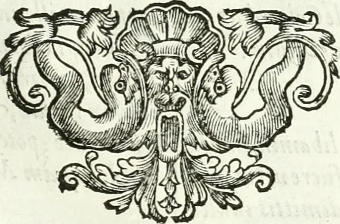 An illustration from Aquila vaga, sub qua ex diuersis nationibus et familijs a VVilhelmo Hollando vsquè ad Sigismundum Lutzelburgium occidentis imperatorem XXXIX. elogijs, hieroglyphicis, numismatibus, insignibus, symbolis, imaginibus antiquis ad viuum exhibentur exculpti, & longa historiarum serie exarati ..., 1679, leaf 112