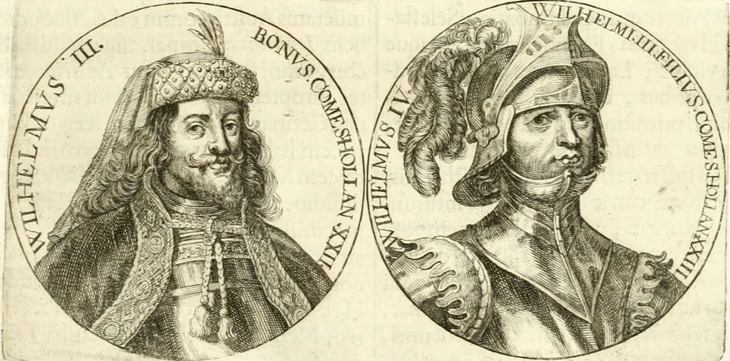 An illustration from Aquila vaga, sub qua ex diuersis nationibus et familijs a VVilhelmo Hollando vsquè ad Sigismundum Lutzelburgium occidentis imperatorem XXXIX. elogijs, hieroglyphicis, numismatibus, insignibus, symbolis, imaginibus antiquis ad viuum exhibentur exculpti, & longa historiarum serie exarati ..., 1679, leaf 156