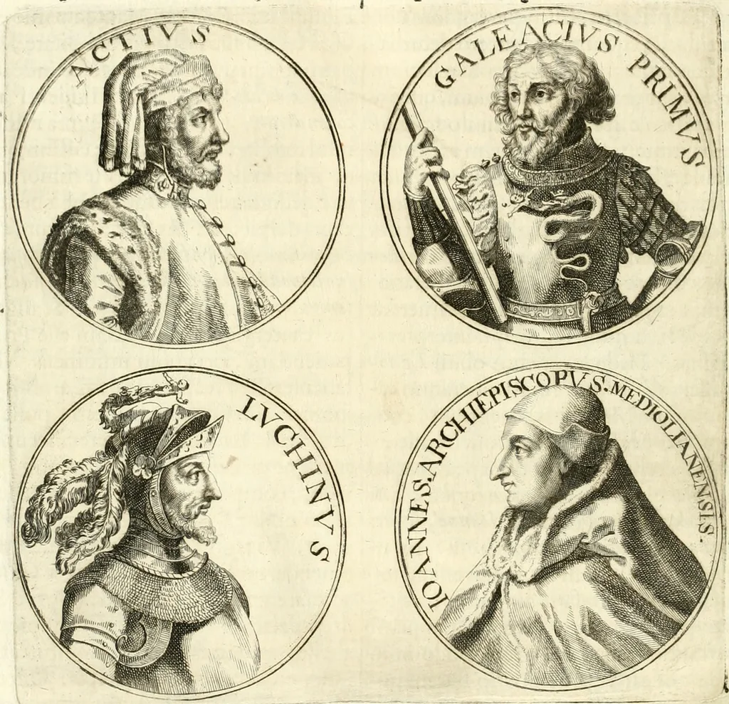 An illustration from Aquila vaga, sub qua ex diuersis nationibus et familijs a VVilhelmo Hollando vsquè ad Sigismundum Lutzelburgium occidentis imperatorem XXXIX. elogijs, hieroglyphicis, numismatibus, insignibus, symbolis, imaginibus antiquis ad viuum exhibentur exculpti, & longa historiarum serie exarati ..., 1679, leaf 185