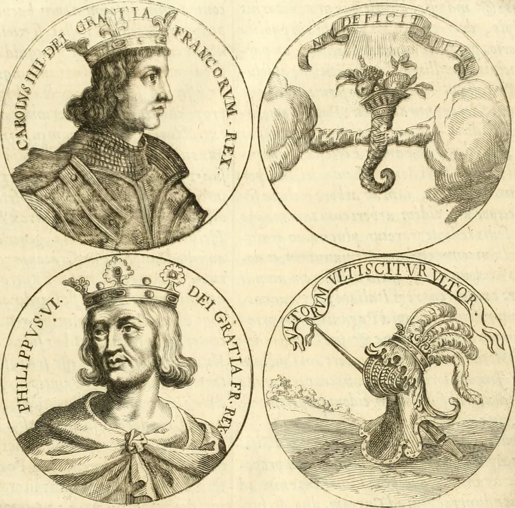 An illustration from Aquila vaga, sub qua ex diuersis nationibus et familijs a VVilhelmo Hollando vsquè ad Sigismundum Lutzelburgium occidentis imperatorem XXXIX. elogijs, hieroglyphicis, numismatibus, insignibus, symbolis, imaginibus antiquis ad viuum exhibentur exculpti, & longa historiarum serie exarati ..., 1679, leaf 208