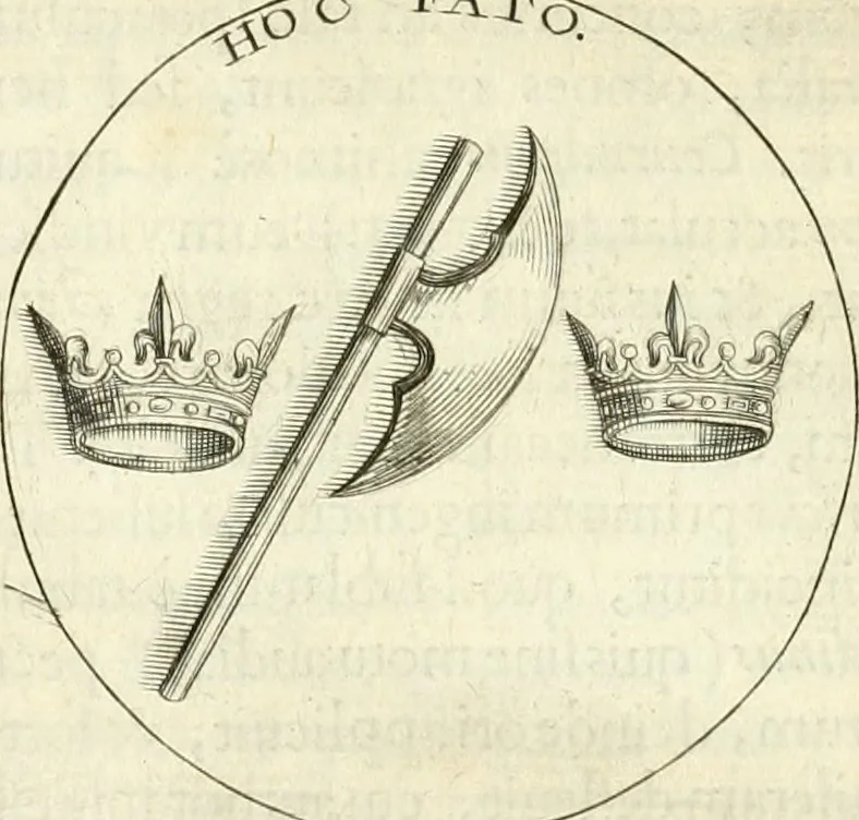 An illustration from Aquila vaga, sub qua ex diuersis nationibus et familijs a VVilhelmo Hollando vsquè ad Sigismundum Lutzelburgium occidentis imperatorem XXXIX. elogijs, hieroglyphicis, numismatibus, insignibus, symbolis, imaginibus antiquis ad viuum exhibentur exculpti, & longa historiarum serie exarati ..., 1679, leaf 23