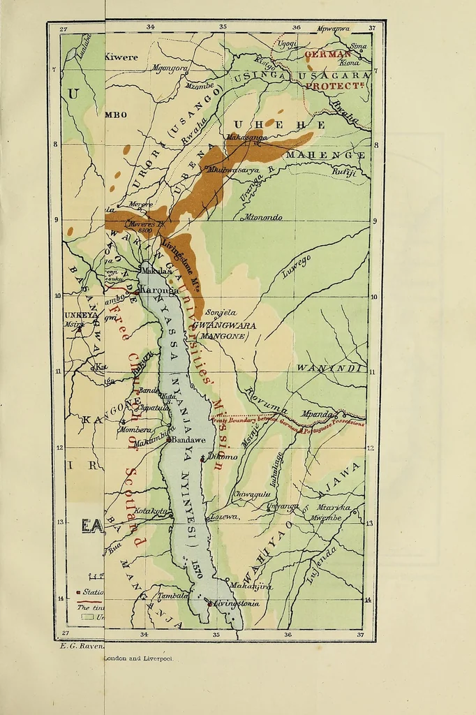 An illustration from The Arabs in Central Africa : (see maps), 1888, leaf 7