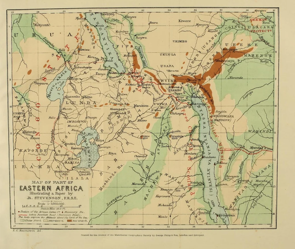 An illustration from The Arabs in Central Africa : (see maps), 1888, leaf 9