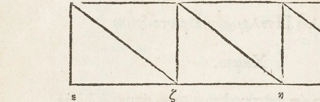 An illustration from Aratou Soleōs Phainomēna kai Diosēmeia. Theōnos scholia. Eratosthenous Katasterismoi. Metron tēs gēs Peripherias. Tou kubou diplasiasmos. Koskinon. Tou Neilou pēgai. Tou kanonos tomē. Dionysiou hymnoi. Accesserunt annotationes in Eratosthenem et hymnos Dionysii, 1672, leaf 224