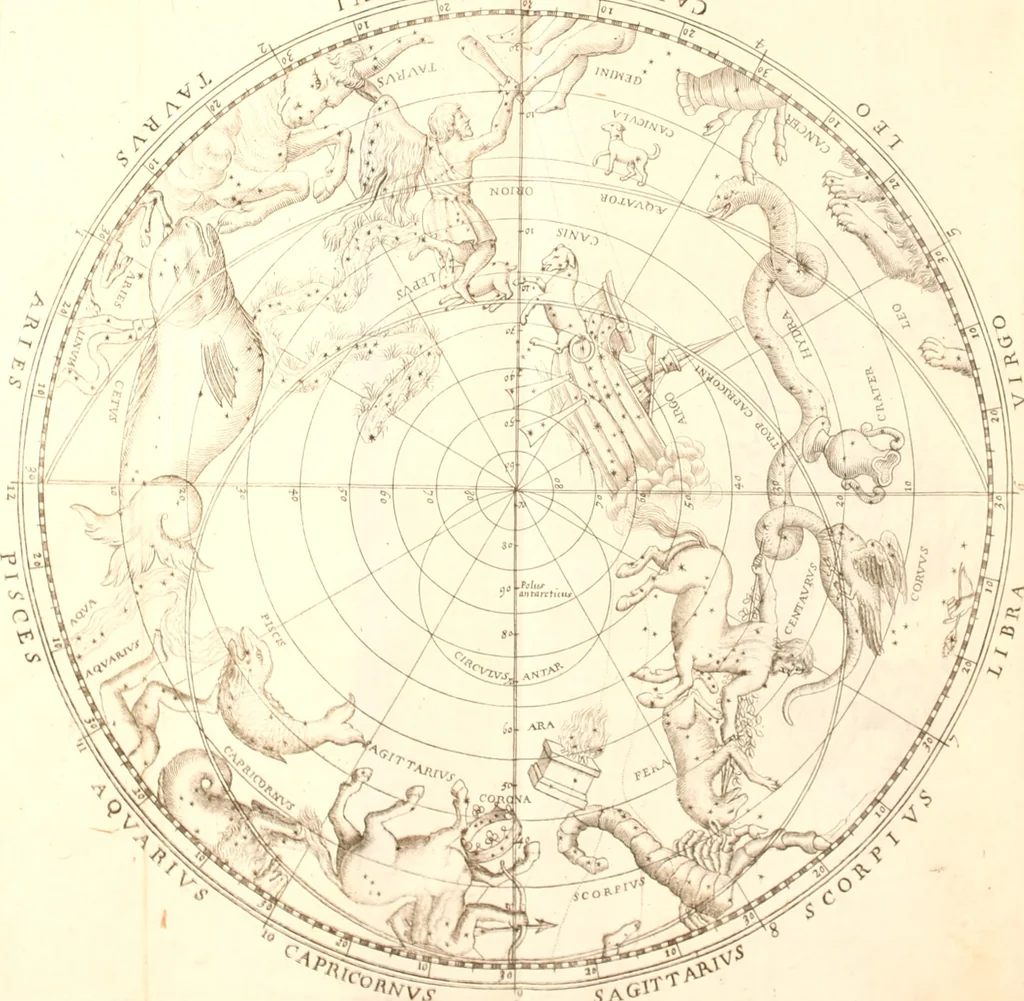 An illustration from Aratou Soleōs Phainomena kai Diosēmeia, 1672, leaf 177