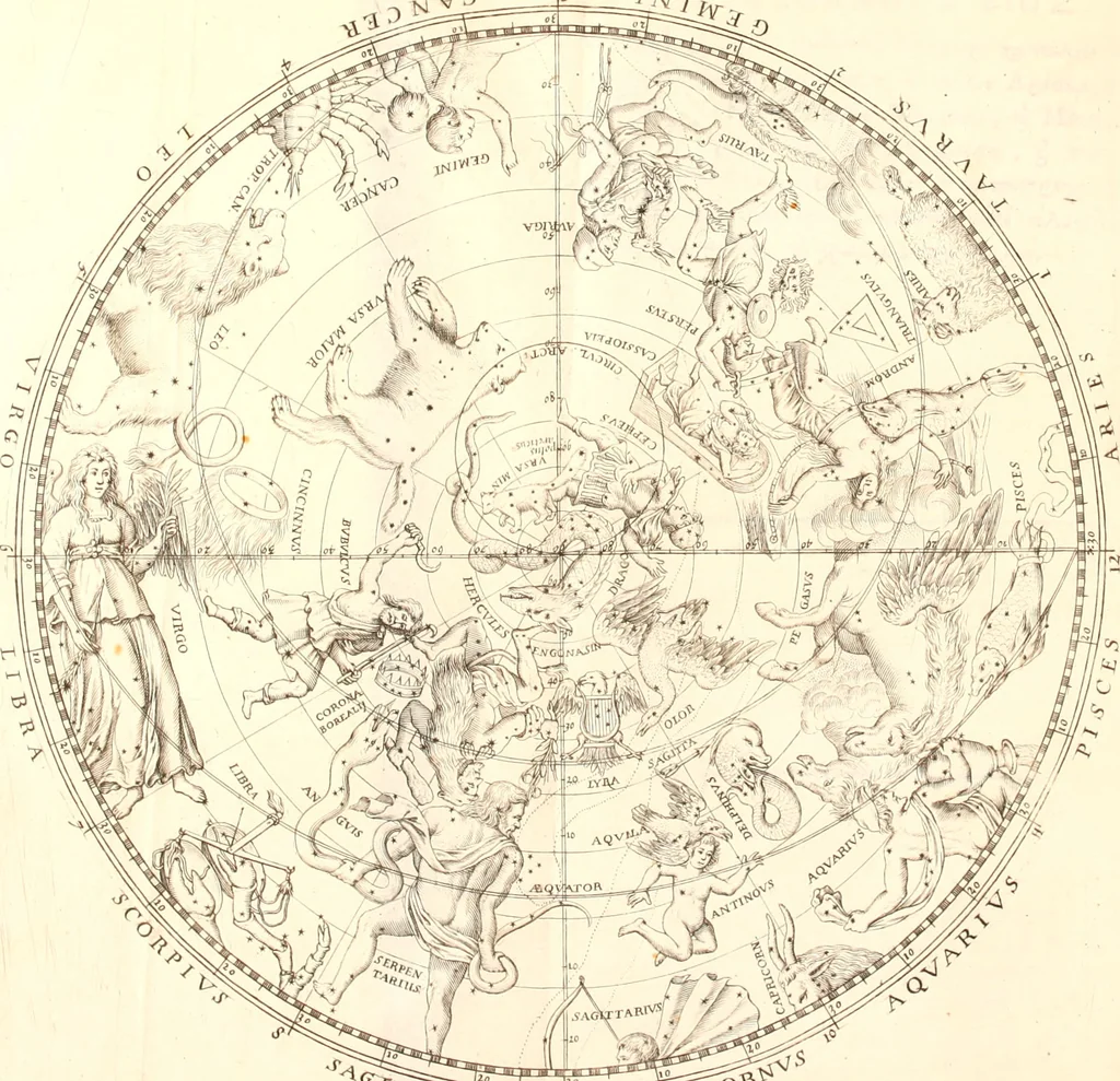 An illustration from Aratou Soleōs Phainomena kai Diosēmeia, 1672, leaf 179