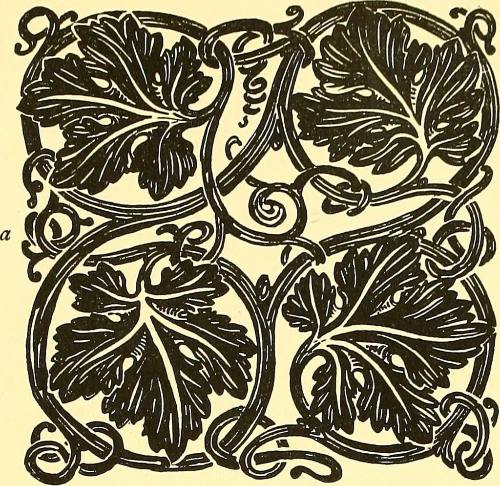 An illustration from Arbor vitae : a book on the nature & development of imaginative design for the use of teachers, handicraftsmen & others, 1910, leaf 210