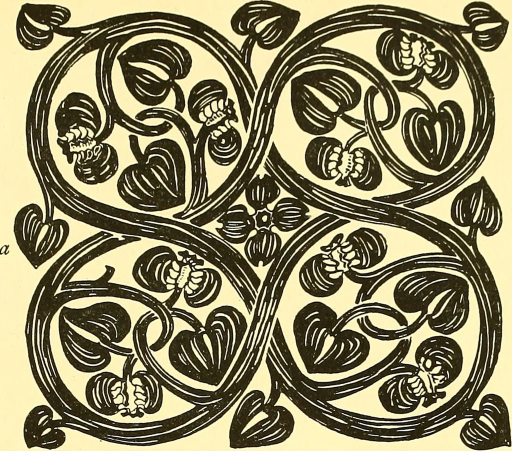 An illustration from Arbor vitae : a book on the nature & development of imaginative design for the use of teachers, handicraftsmen & others, 1910, leaf 214