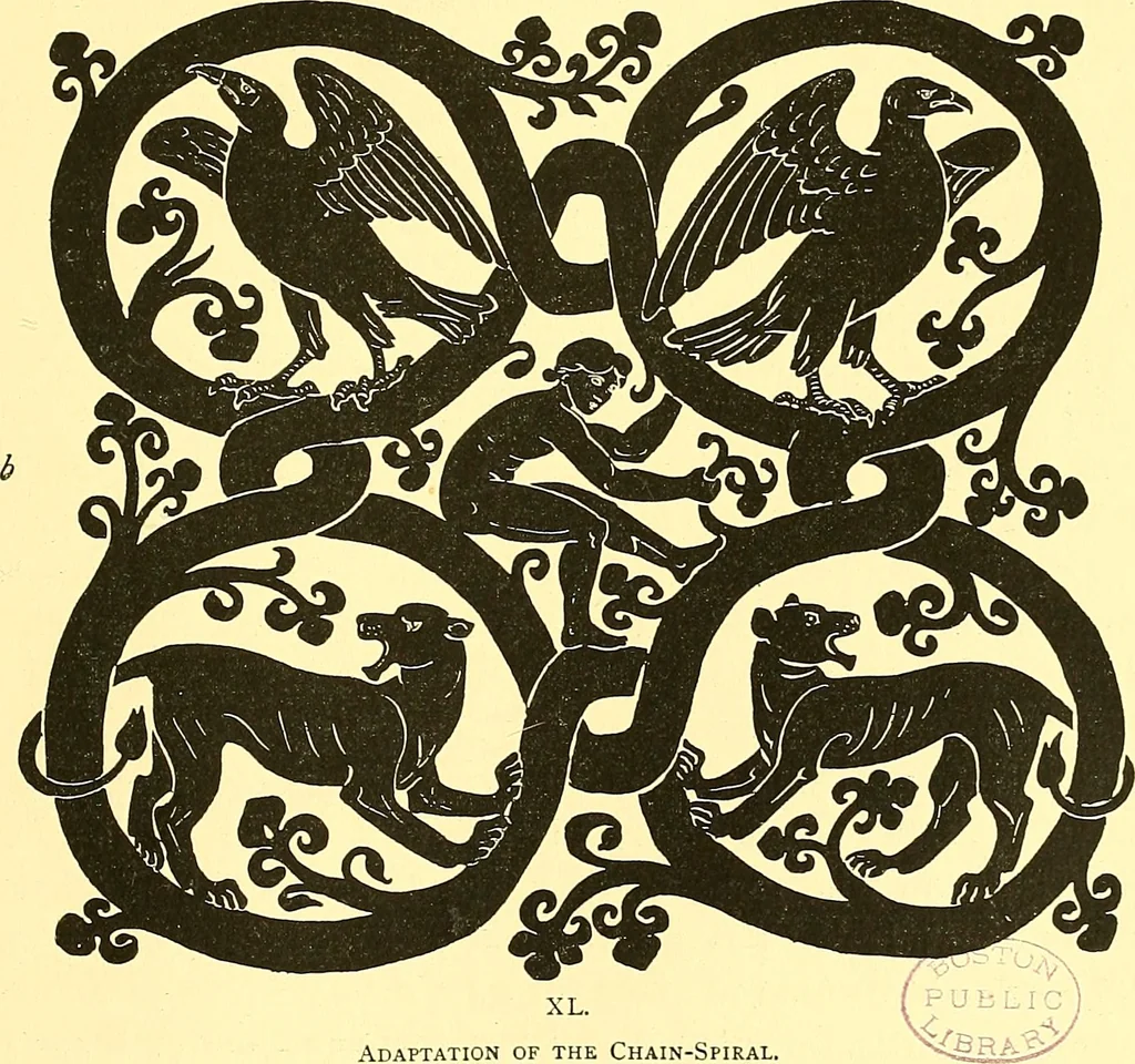 An illustration from Arbor vitae : a book on the nature & development of imaginative design for the use of teachers, handicraftsmen & others, 1910, leaf 214