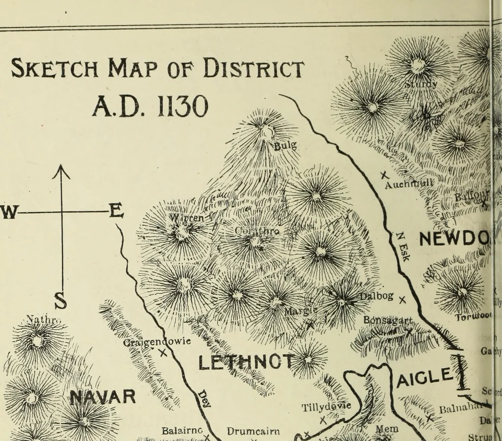 An illustration from Archaeological notes on early Scotland : relating more particularly to the Stracathro district of Strathmore in Angus ; also some account of local antiquities and place names, with map, plan, and appendix, 1896, leaf 11