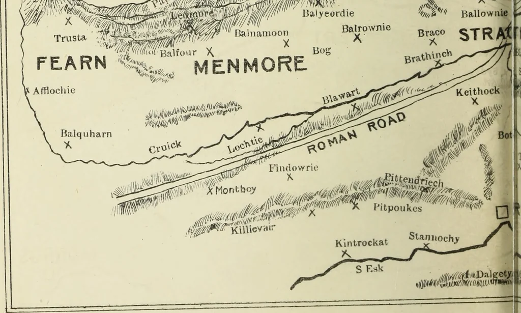 An illustration from Archaeological notes on early Scotland : relating more particularly to the Stracathro district of Strathmore in Angus ; also some account of local antiquities and place names, with map, plan, and appendix, 1896, leaf 11