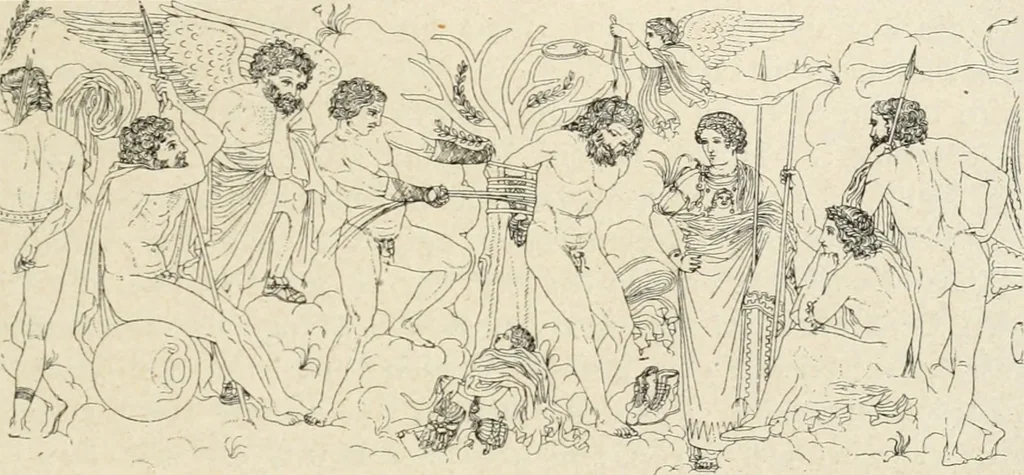 An illustration from Archaeologische Hermeneutik; Anleitung zur Deutung klassischer Bildwerke, 1919, leaf 120