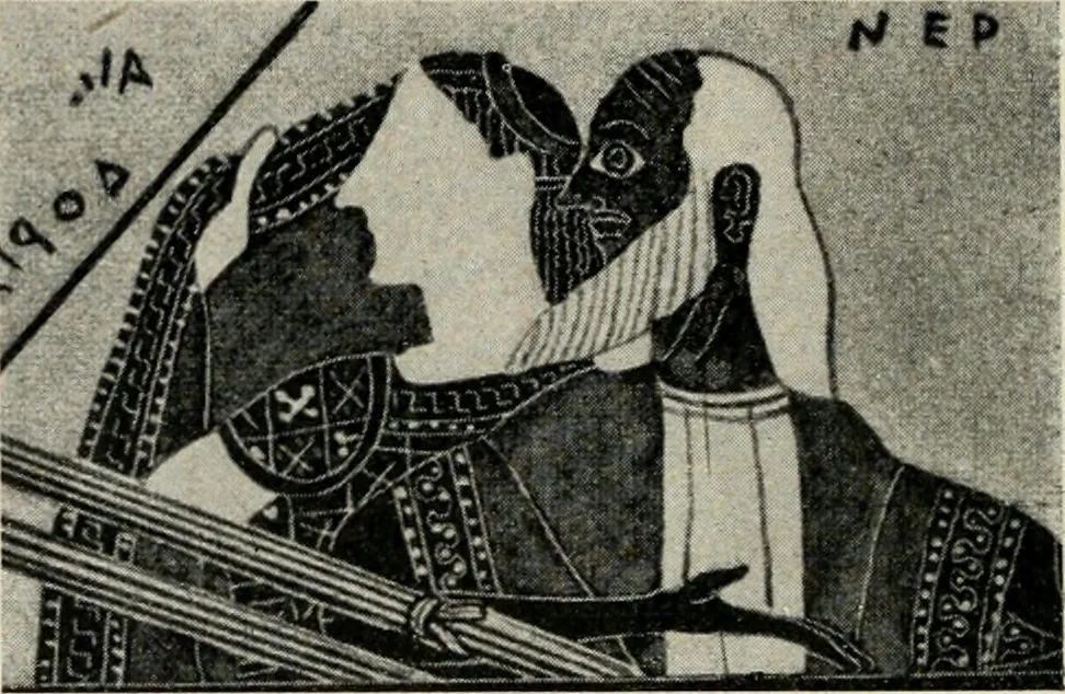 An illustration from Archaeologische Hermeneutik; Anleitung zur Deutung klassischer Bildwerke, 1919, leaf 135
