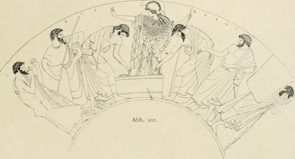 An illustration from Archaeologische Hermeneutik; Anleitung zur Deutung klassischer Bildwerke, 1919, leaf 146