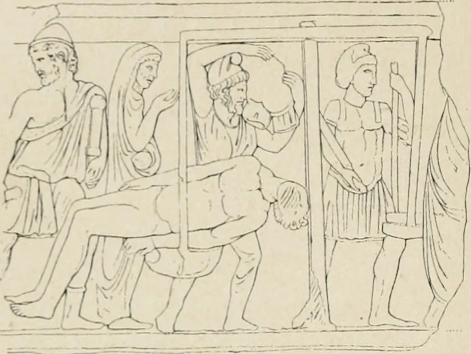 An illustration from Archaeologische Hermeneutik; Anleitung zur Deutung klassischer Bildwerke, 1919, leaf 15