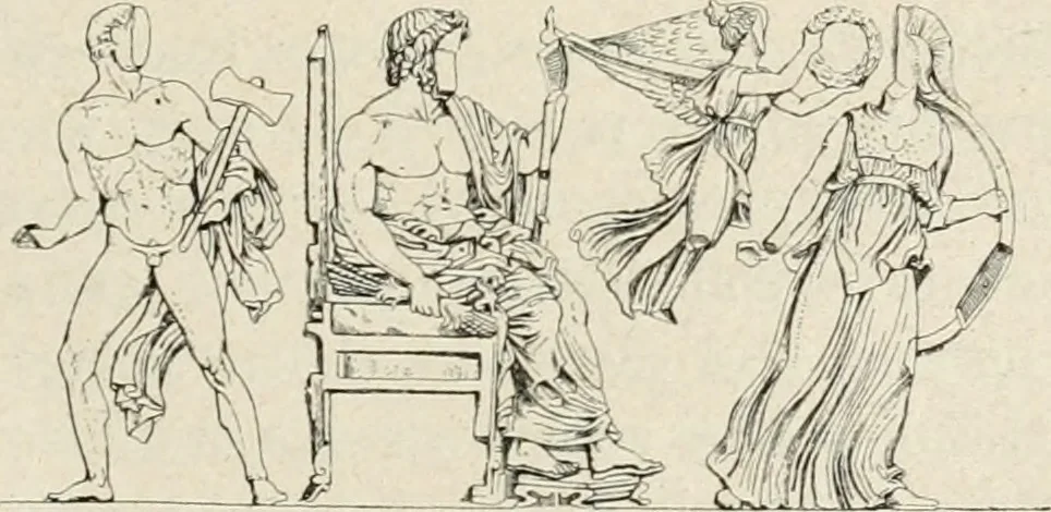 An illustration from Archaeologische Hermeneutik; Anleitung zur Deutung klassischer Bildwerke, 1919, leaf 166
