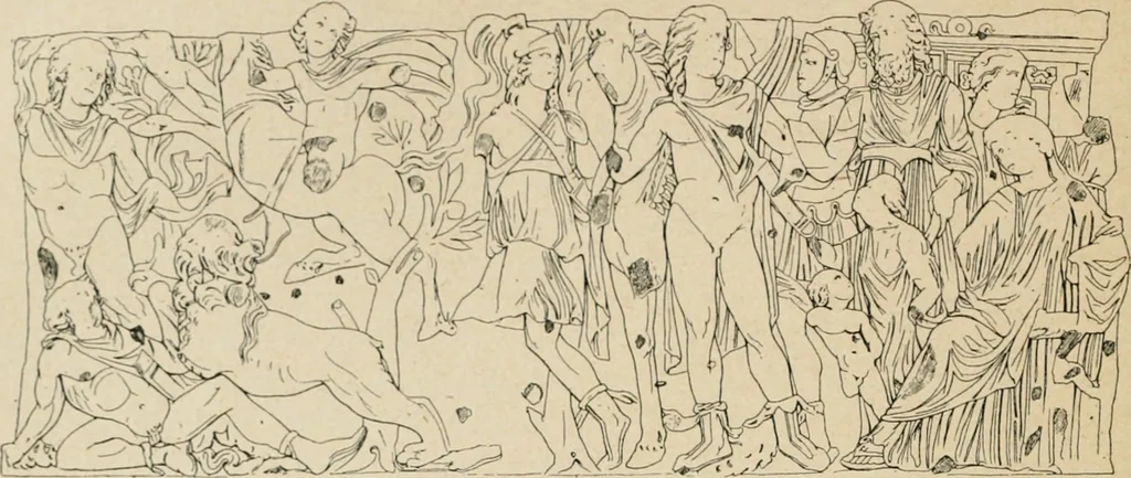 An illustration from Archaeologische Hermeneutik; Anleitung zur Deutung klassischer Bildwerke, 1919, leaf 17
