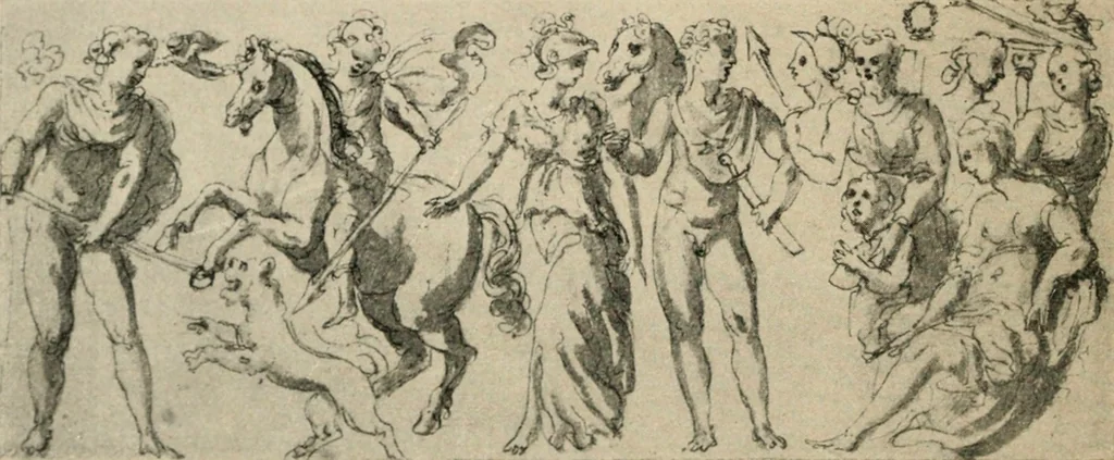 An illustration from Archaeologische Hermeneutik; Anleitung zur Deutung klassischer Bildwerke, 1919, leaf 17