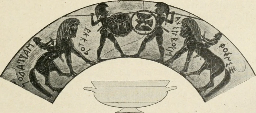 An illustration from Archaeologische Hermeneutik; Anleitung zur Deutung klassischer Bildwerke, 1919, leaf 216