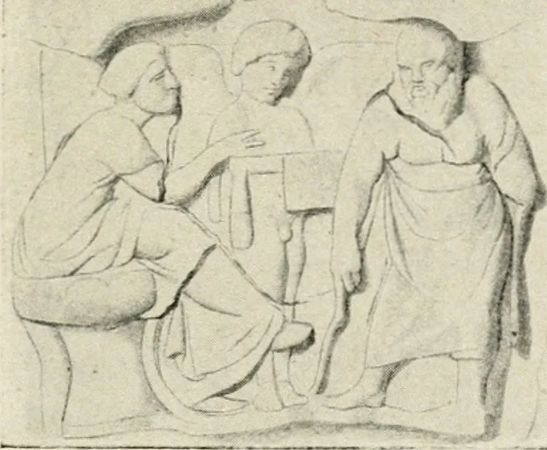 An illustration from Archaeologische Hermeneutik; Anleitung zur Deutung klassischer Bildwerke, 1919, leaf 224