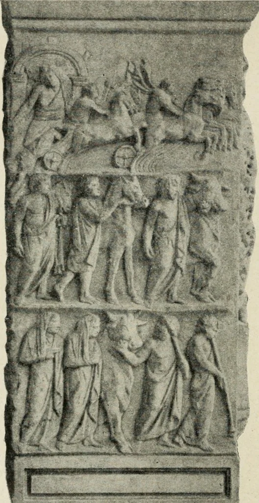 An illustration from Archaeologische Hermeneutik; Anleitung zur Deutung klassischer Bildwerke, 1919, leaf 257