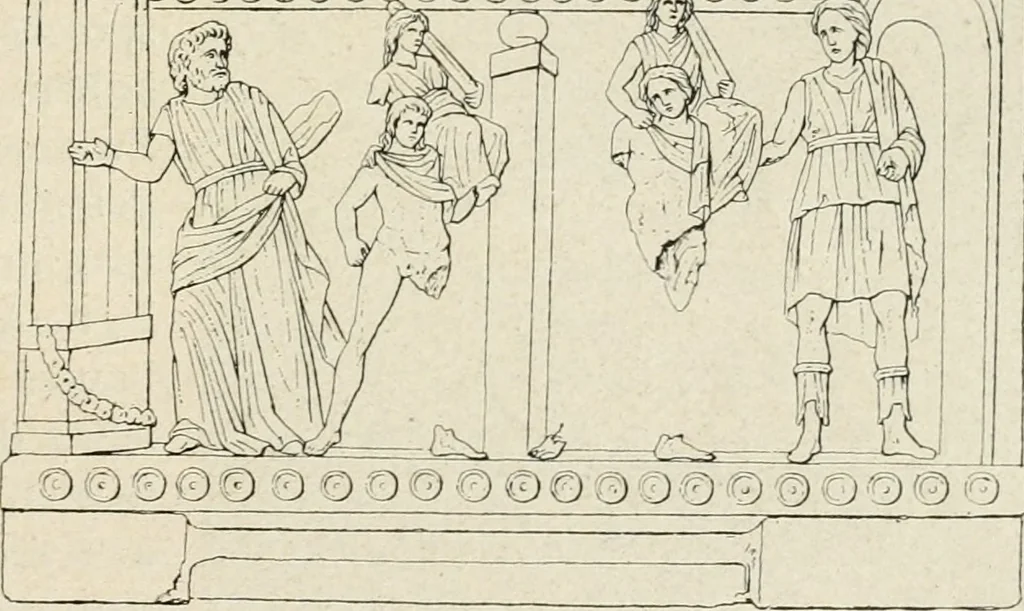 An illustration from Archaeologische Hermeneutik; Anleitung zur Deutung klassischer Bildwerke, 1919, leaf 302