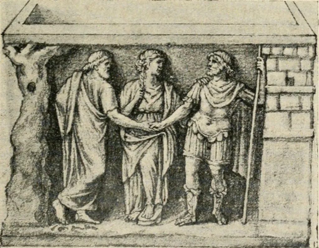 An illustration from Archaeologische Hermeneutik; Anleitung zur Deutung klassischer Bildwerke, 1919, leaf 416