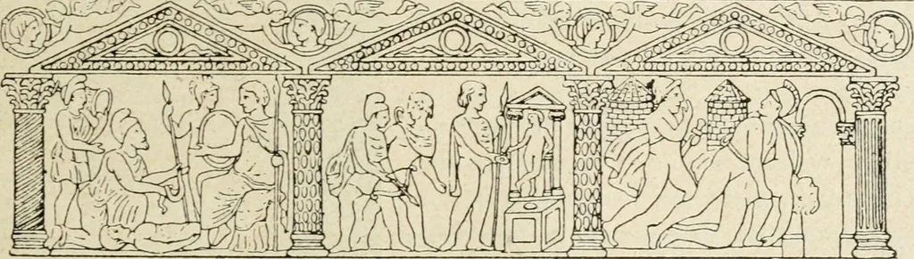 An illustration from Archaeologische Hermeneutik; Anleitung zur Deutung klassischer Bildwerke, 1919, leaf 54