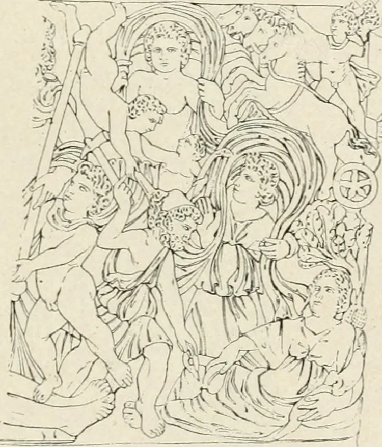 An illustration from Archaeologische Hermeneutik; Anleitung zur Deutung klassischer Bildwerke, 1919, leaf 62