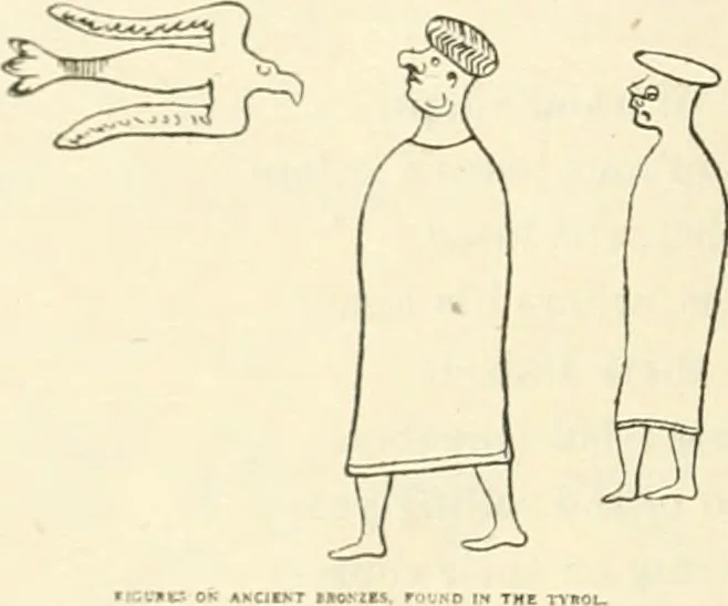 An illustration from Archaic England, an essay in deciphering prehistory from megalithic monuments, earthworks, customs, coins, placenames, and faeric superstitions, 1919, leaf 111