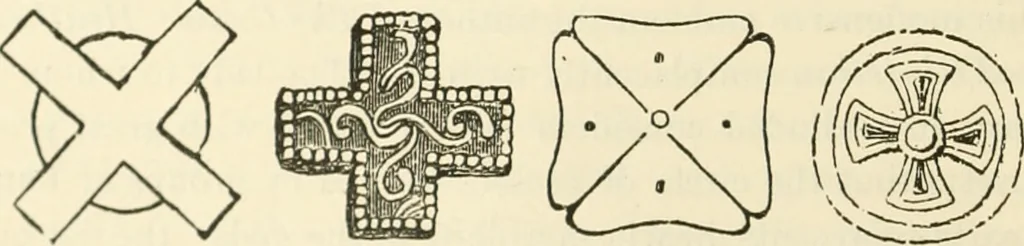 An illustration from Archaic England, an essay in deciphering prehistory from megalithic monuments, earthworks, customs, coins, placenames, and faeric superstitions, 1919, leaf 117