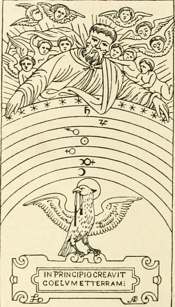 An illustration from Archaic England, an essay in deciphering prehistory from megalithic monuments, earthworks, customs, coins, placenames, and faeric superstitions, 1919, leaf 155