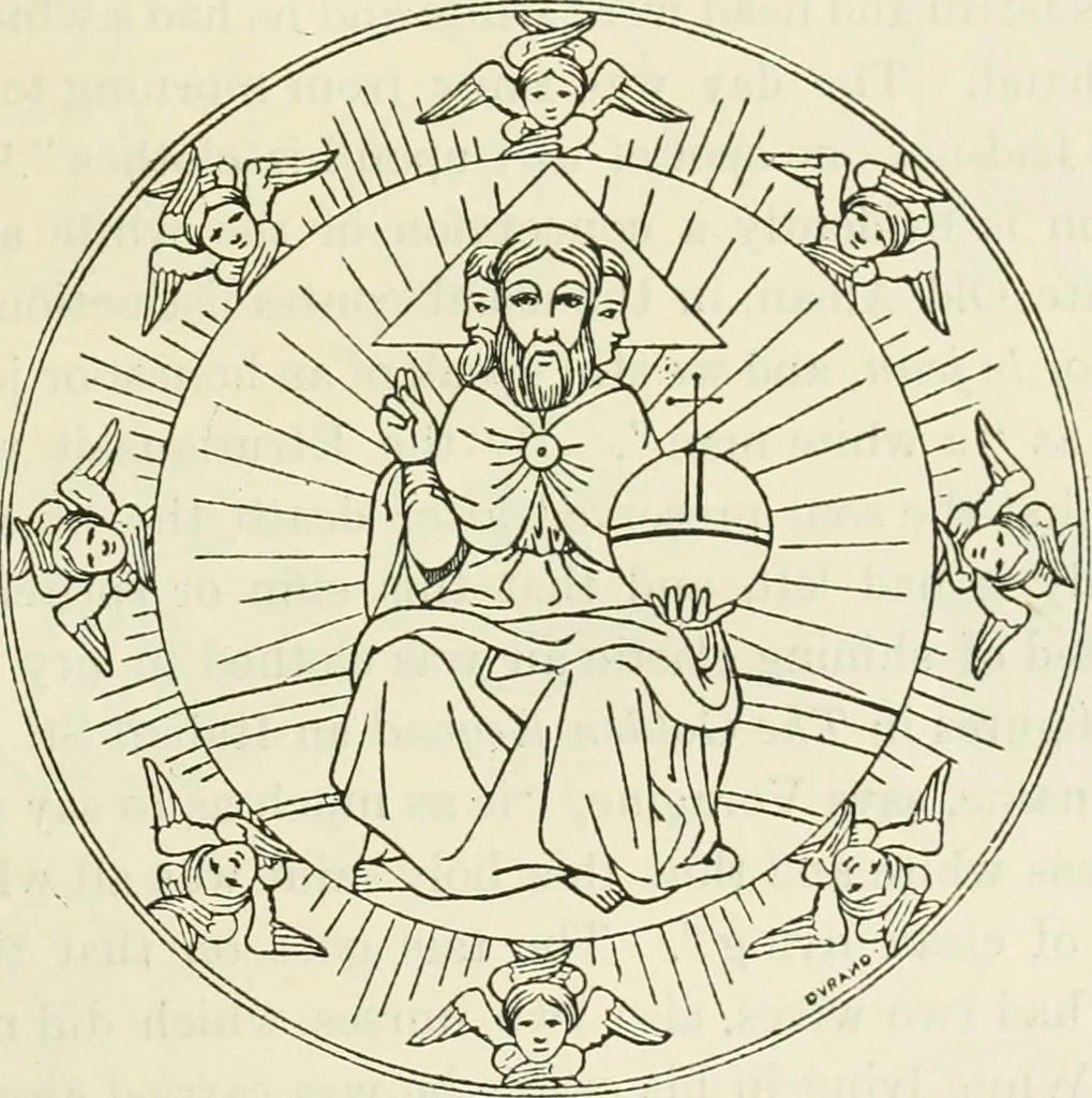 An illustration from Archaic England, an essay in deciphering prehistory from megalithic monuments, earthworks, customs, coins, placenames, and faeric superstitions, 1919, leaf 158