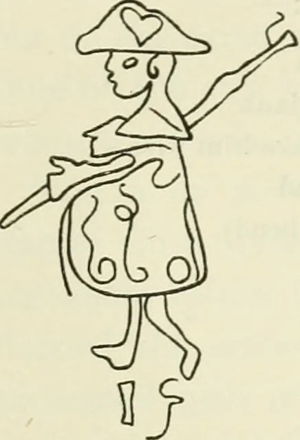 An illustration from Archaic England, an essay in deciphering prehistory from megalithic monuments, earthworks, customs, coins, placenames, and faeric superstitions, 1919, leaf 170