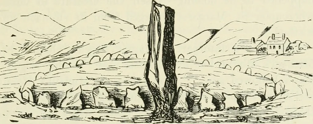 An illustration from Archaic England, an essay in deciphering prehistory from megalithic monuments, earthworks, customs, coins, placenames, and faeric superstitions, 1919, leaf 218