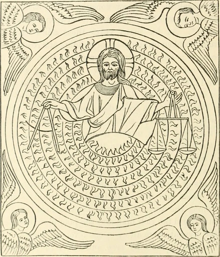 An illustration from Archaic England, an essay in deciphering prehistory from megalithic monuments, earthworks, customs, coins, placenames, and faeric superstitions, 1919, leaf 229