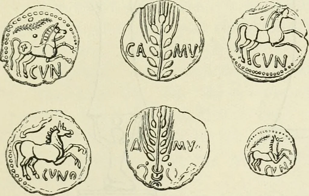 An illustration from Archaic England, an essay in deciphering prehistory from megalithic monuments, earthworks, customs, coins, placenames, and faeric superstitions, 1919, leaf 266