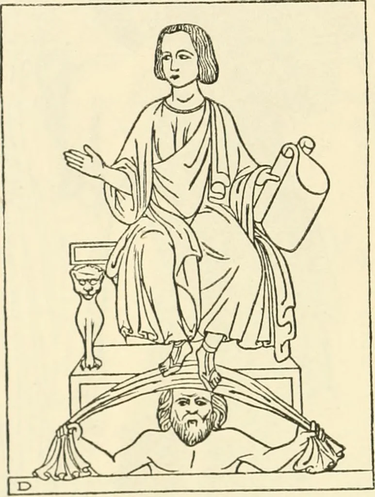 An illustration from Archaic England, an essay in deciphering prehistory from megalithic monuments, earthworks, customs, coins, placenames, and faeric superstitions, 1919, leaf 275
