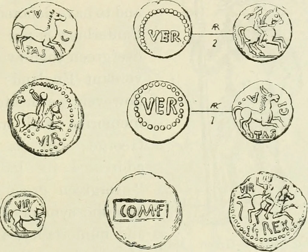 An illustration from Archaic England, an essay in deciphering prehistory from megalithic monuments, earthworks, customs, coins, placenames, and faeric superstitions, 1919, leaf 278