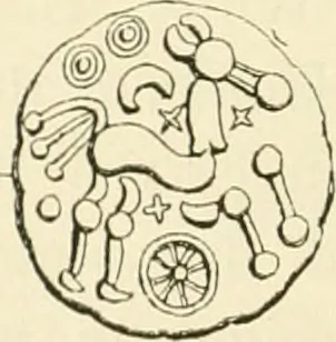 An illustration from Archaic England, an essay in deciphering prehistory from megalithic monuments, earthworks, customs, coins, placenames, and faeric superstitions, 1919, leaf 287