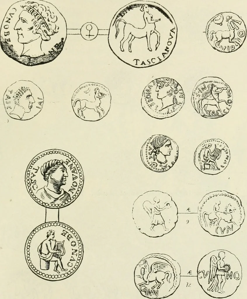 An illustration from Archaic England, an essay in deciphering prehistory from megalithic monuments, earthworks, customs, coins, placenames, and faeric superstitions, 1919, leaf 316