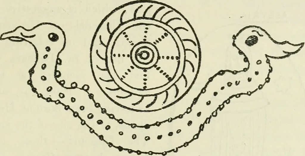 An illustration from Archaic England, an essay in deciphering prehistory from megalithic monuments, earthworks, customs, coins, placenames, and faeric superstitions, 1919, leaf 364